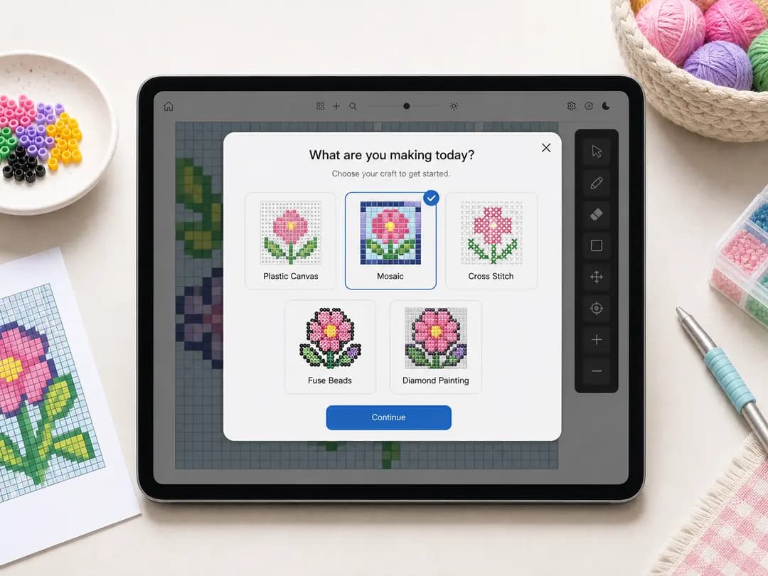 Pixel Peeper craft selection tools on a tablet