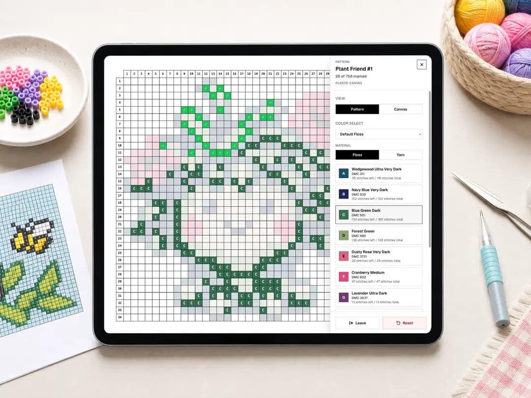 Pixel Peeper color selection tools on a tablet